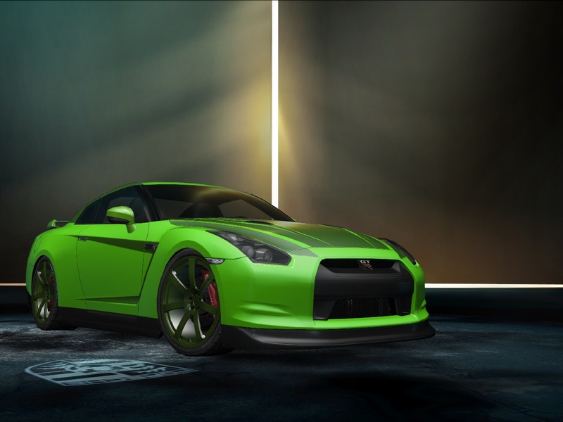 my nissan gt-r r35 with the performance of the nissan gtr police (recreated in the DLC)