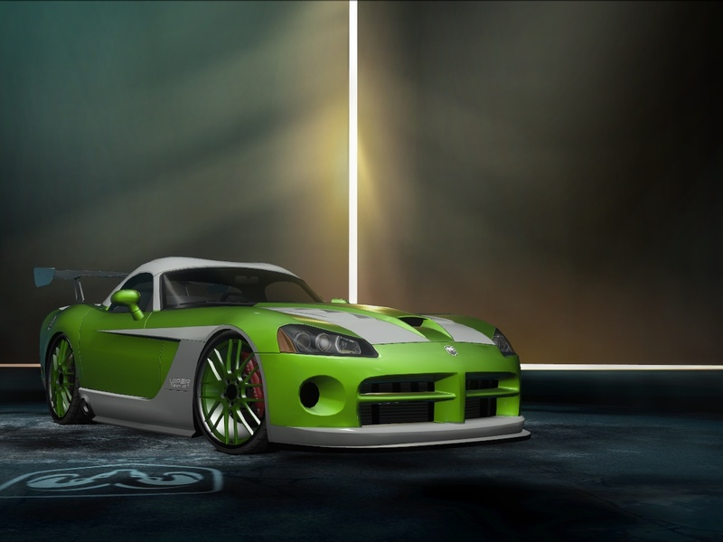 my dodge viper srt10 with autosculpt body and new vinyl design in the trunk and roof
