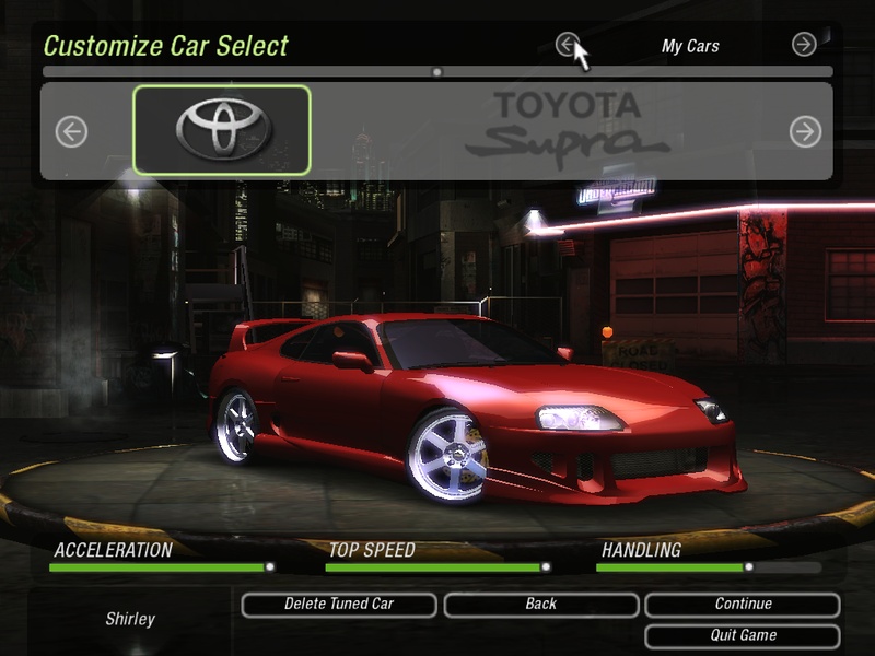 Need For Speed Underground 2 Toyota Supra Cars