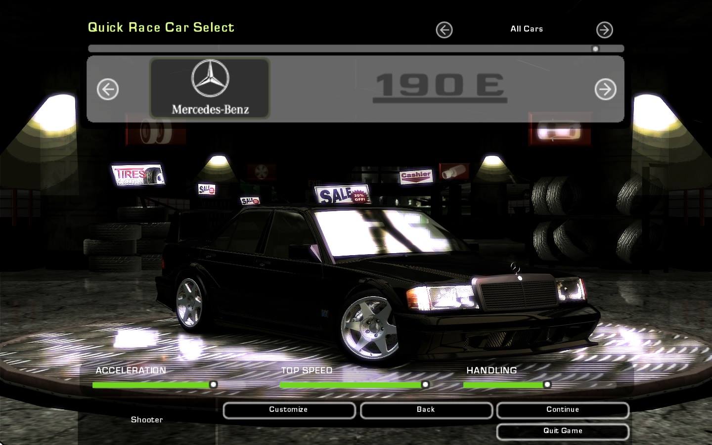 Need For Speed Underground 2 Mercedes Benz Mercedes-Benz 190E 2.5-16 Evo 2