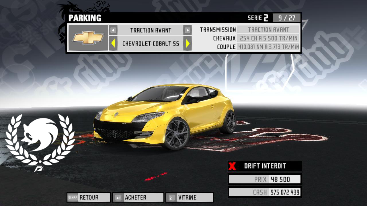 Need For Speed Pro Street Renault Megane RS III