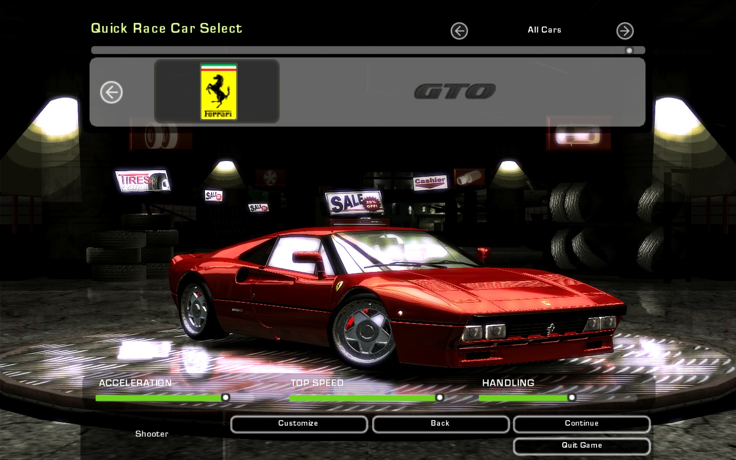 Need For Speed Underground 2 Ferrari 288 GTO