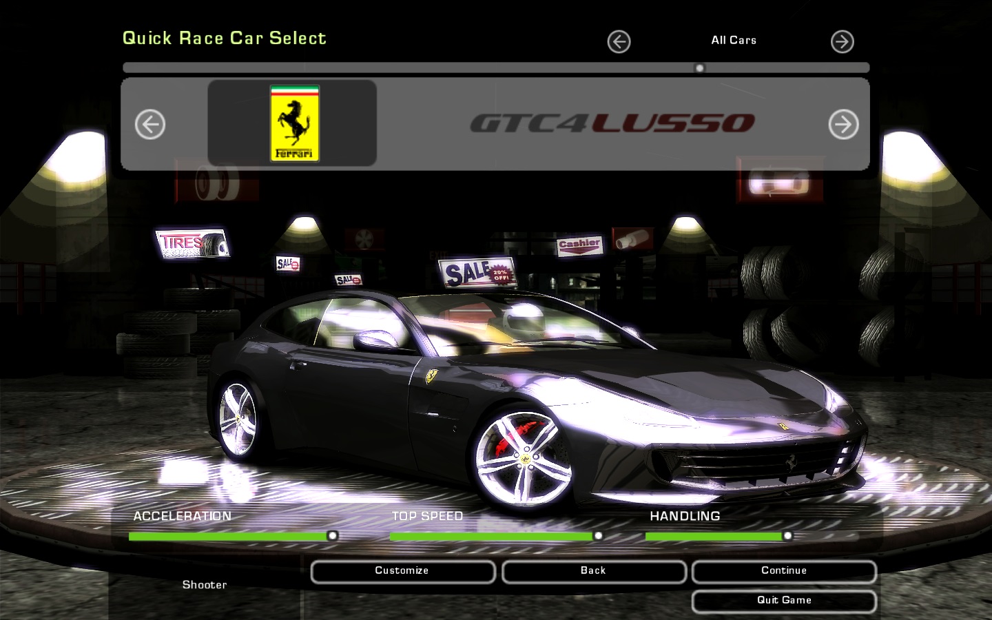 Need For Speed Underground 2 Ferrari GTC4 Lusso