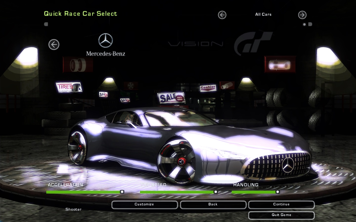 Need For Speed Underground 2 Mercedes Benz Vision GT
