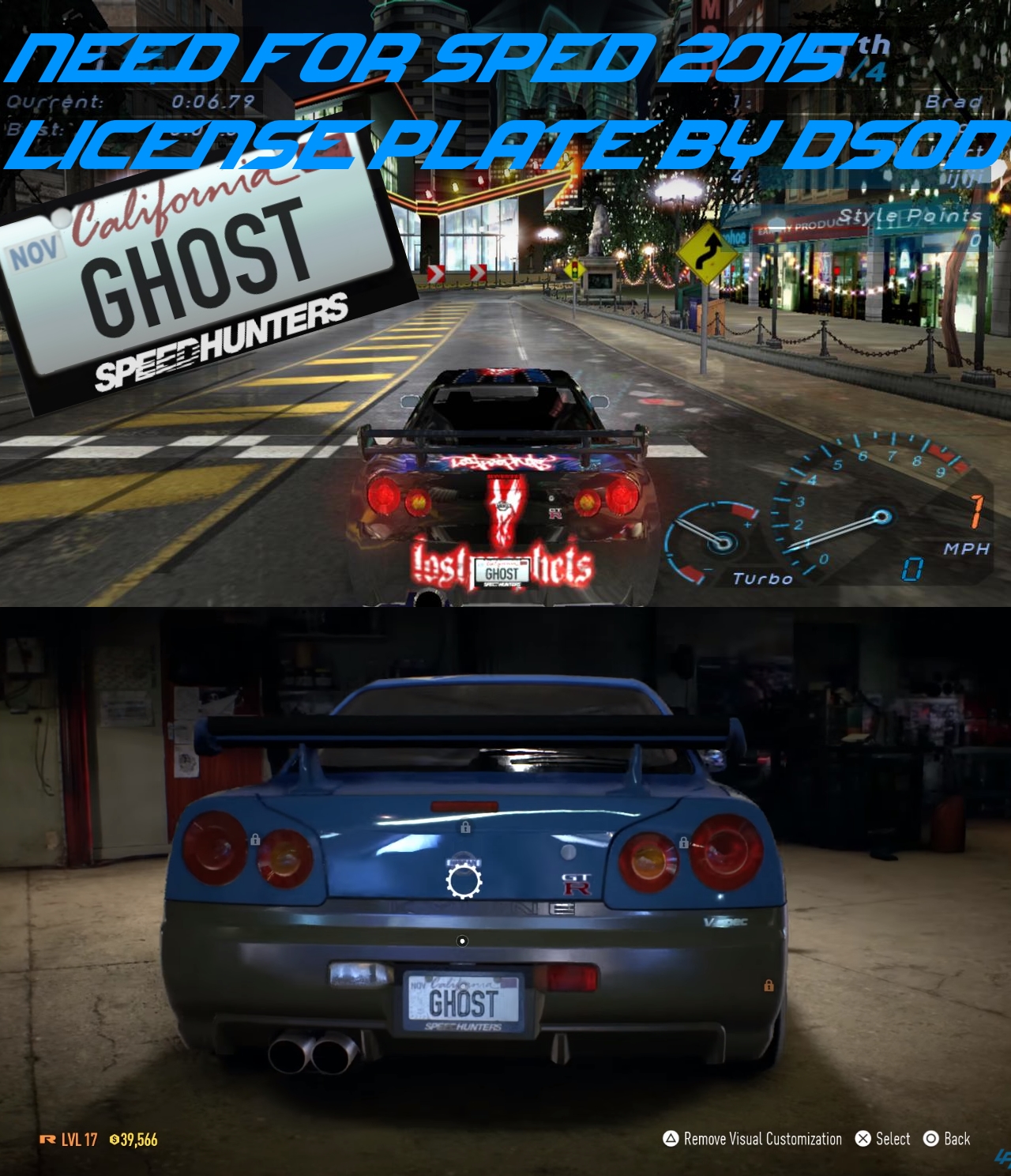 Need For Speed 2015 License plate