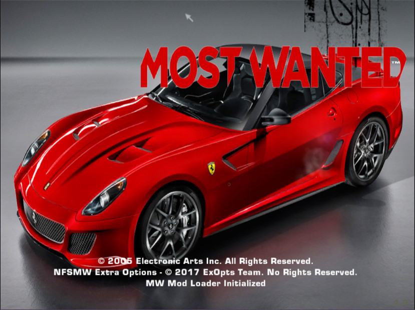 Need For Speed Most Wanted Ferrari 599 GTO New Boot Screen
