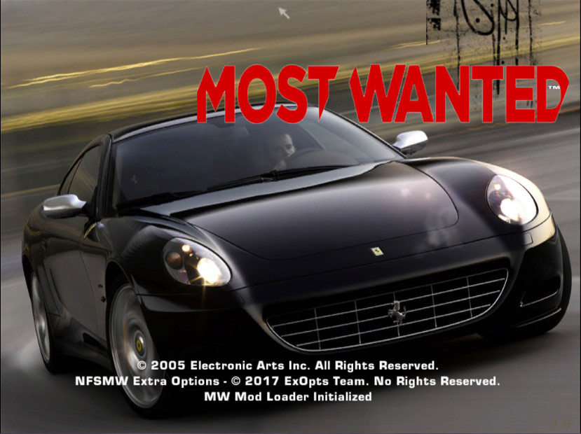 Need For Speed Most Wanted Ferrari 612 Scaglietti 60th New Boot Screen