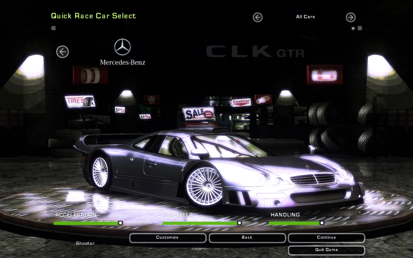 Need For Speed Underground 2 Mercedes Benz CLK GTR