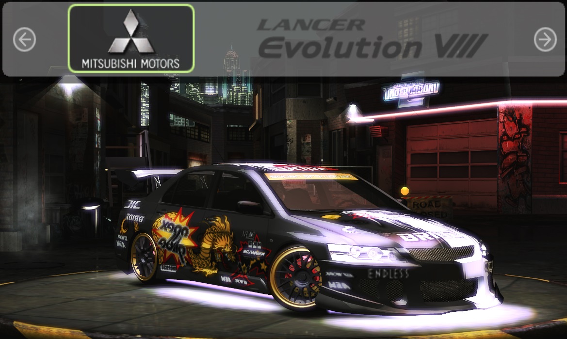 Need For Speed Underground 2 Mitsubishi Lancer Evolution 8 - RYO Vinyl