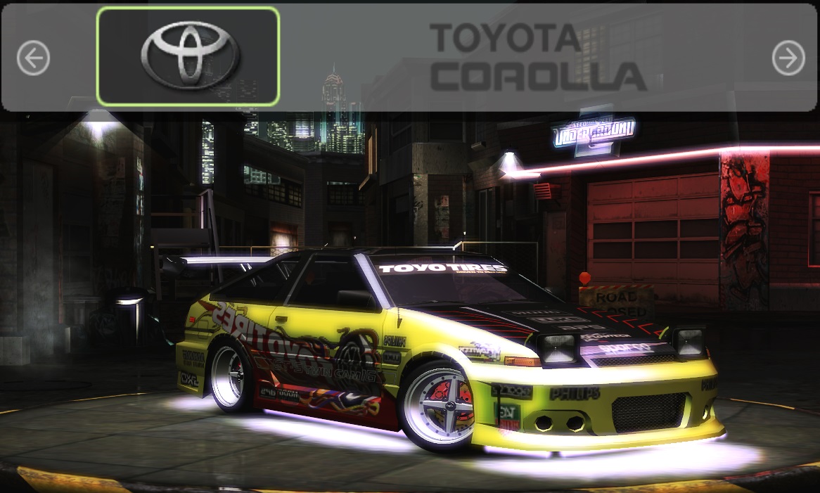 Need For Speed Underground 2 Toyota Corolla - Toyo Vinyl