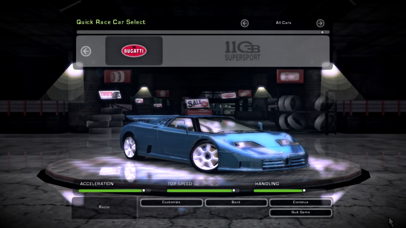 Need For Speed Underground 2 Bugatti EB110 SuperSport