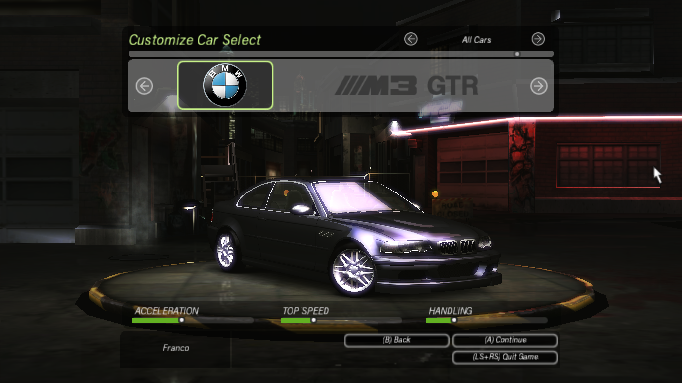 Need For Speed Underground 2 Add-On BMW M3 GTR