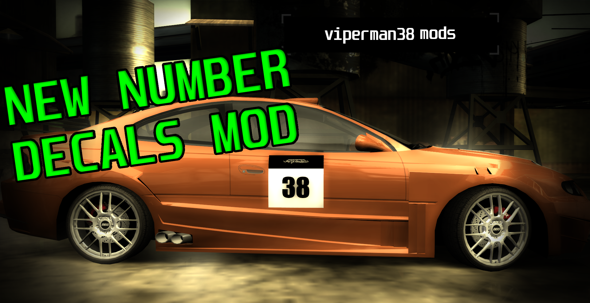 Need For Speed Most Wanted New Number Decals