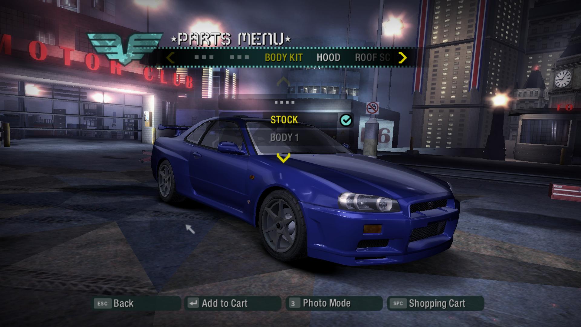 Need For Speed Carbon Nissan Skyline R34 GT-R Add