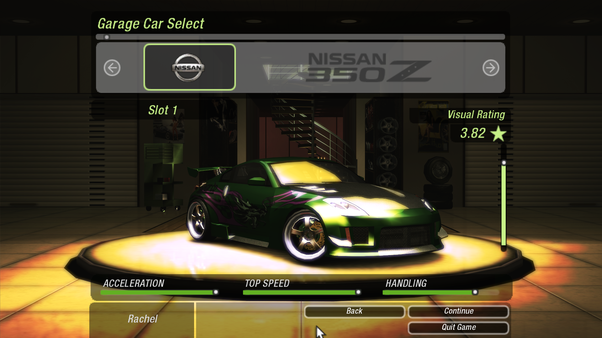 Need For Speed Underground 2 NFS Underground 2 Rachel's car save game + weight reduction mod.