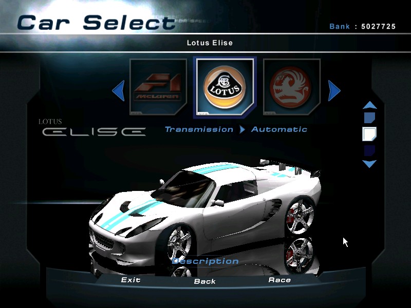 Need For Speed Hot Pursuit 2 Lotus Elise Ice Edition