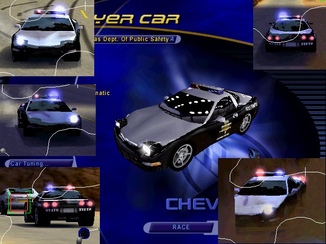 Need For Speed Hot Pursuit Traffic Corvette Texas Dept. Of Public Safety (1999)