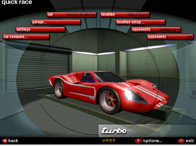 Need For Speed Porsche Unleashed Ford GT40 MKIV