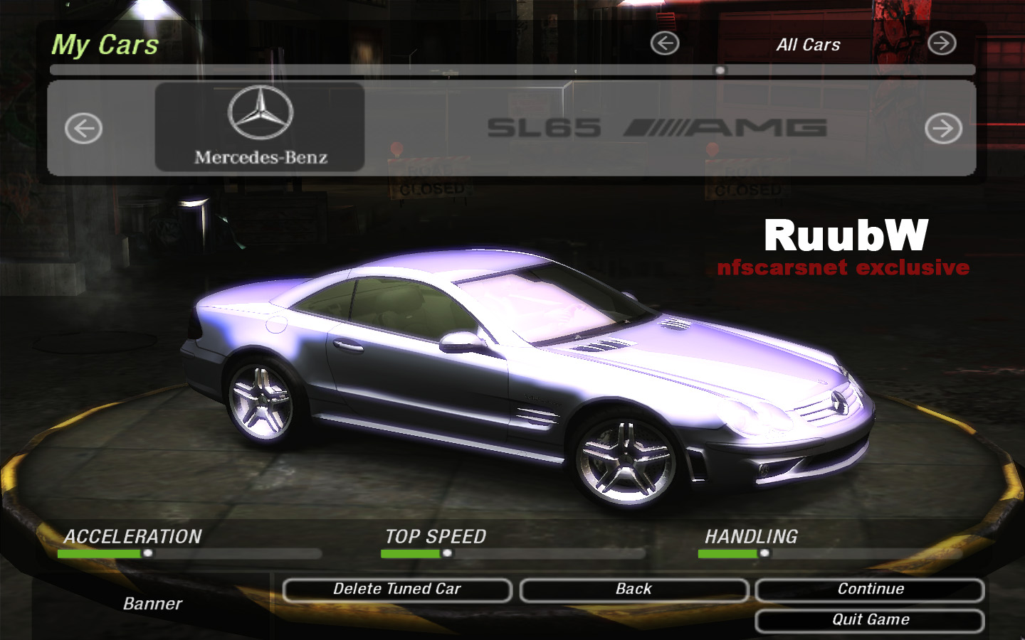 Need For Speed Underground 2 Mercedes Benz SL65 AMD (+ roadster)