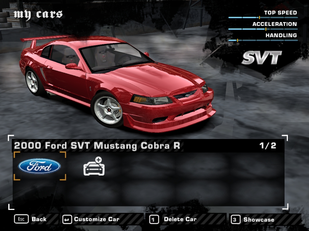 Need For Speed Most Wanted Ford SVT Mustang Cobra R (2000)