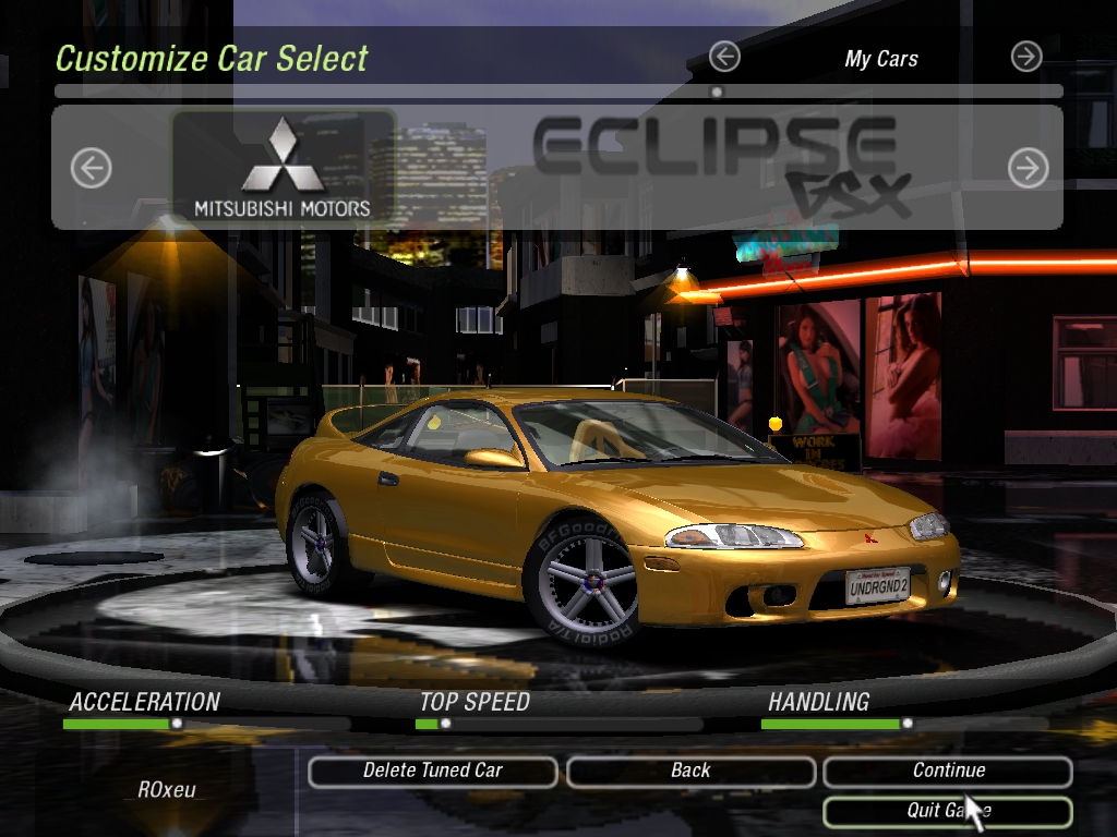 Need For Speed Underground 2 Mitsubishi ECLIPSE GSX