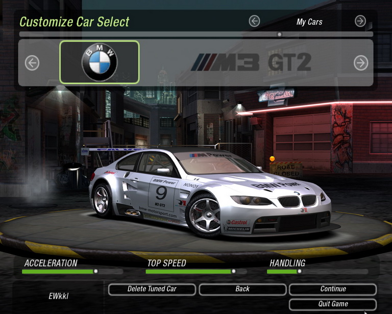 Need For Speed Underground 2 BMW M3 GT2 (2009)