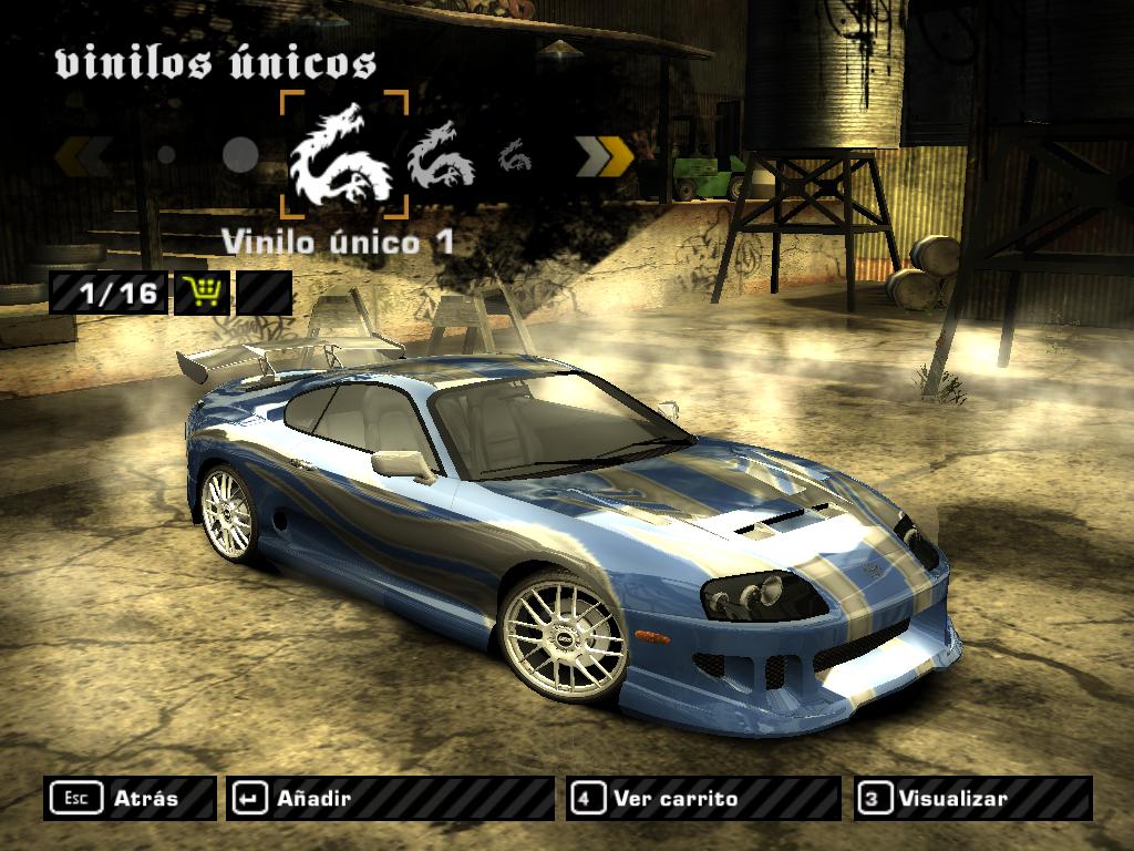 Need For Speed Most Wanted Toyota Supra Darius' Vinyl from NFS Carbono