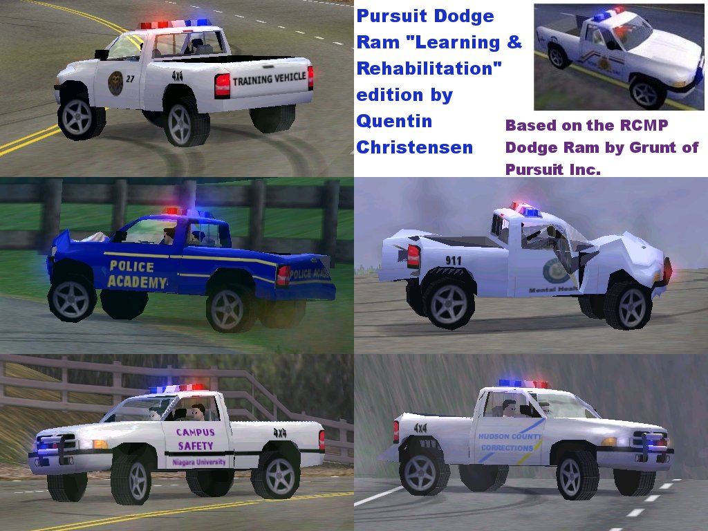 Need For Speed High Stakes Pursuit 1999 Dodge Ram Sport - "Learning and Rehabilitation" edition.