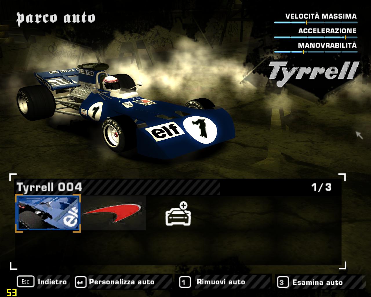 Need For Speed Most Wanted Tyrrell 004 (1972)