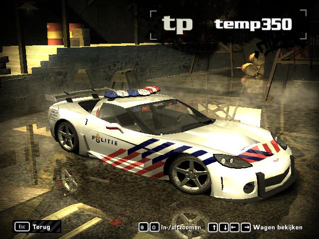 Need For Speed Most Wanted Dutch police skin Chevrolet corvette c6