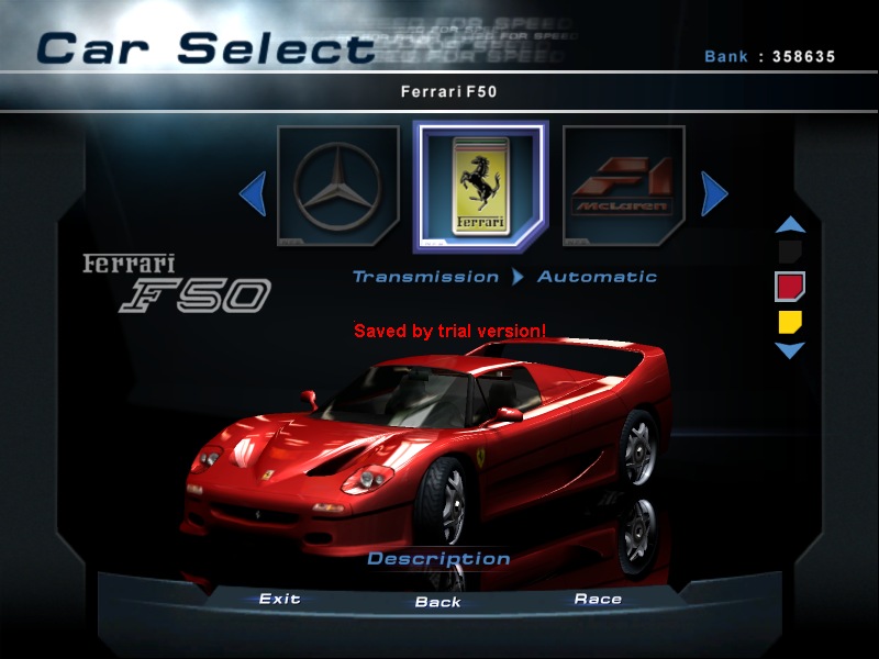 Need For Speed Hot Pursuit 2 Ferrari F50