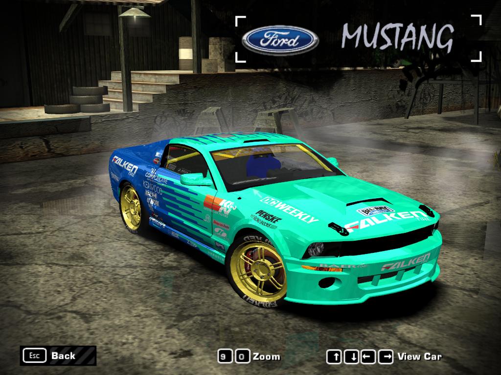 Need For Speed Most Wanted Ford Mustang Drifting car