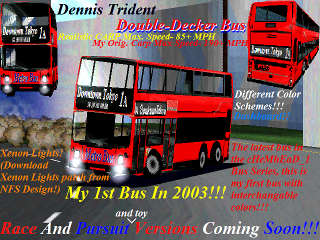 Need For Speed Hot Pursuit Fantasy Dennis Trident ATR Double Decker Bus (Real CARP)