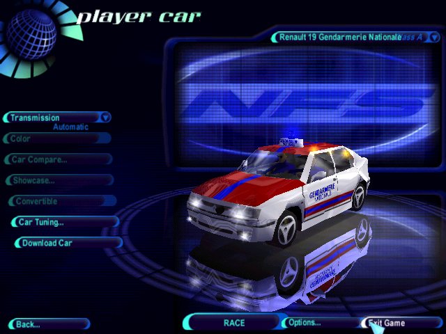 Need For Speed High Stakes Renault 19 Gendarmerie Nationale (pursuit)