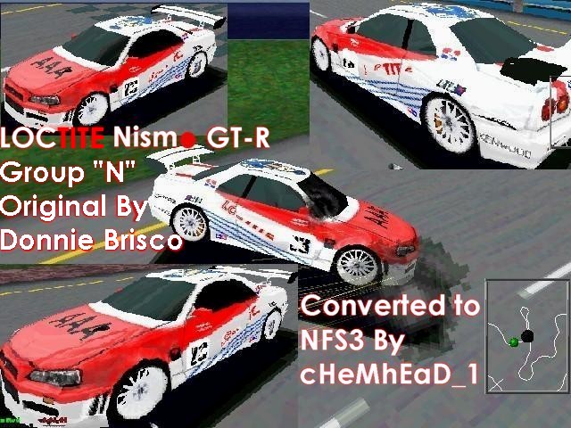 Need For Speed Hot Pursuit Nissan Loctite Nismo GT-R JGTC (Group N Stock) NFS3 Ver.