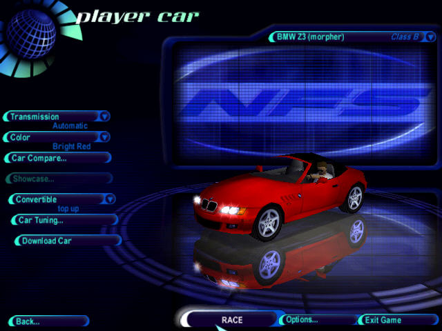 Need For Speed High Stakes BMW Z3 (Morpher)