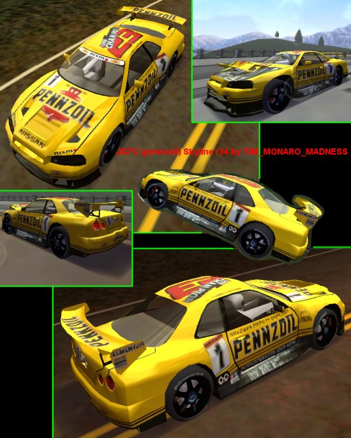 Need For Speed High Stakes Nissan JGTC Skyline R34 (Pennzoil) V2.0