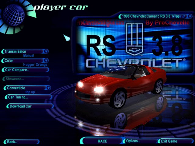 Need For Speed High Stakes Chevrolet Camaro RS 3.8 T-Top (1998)