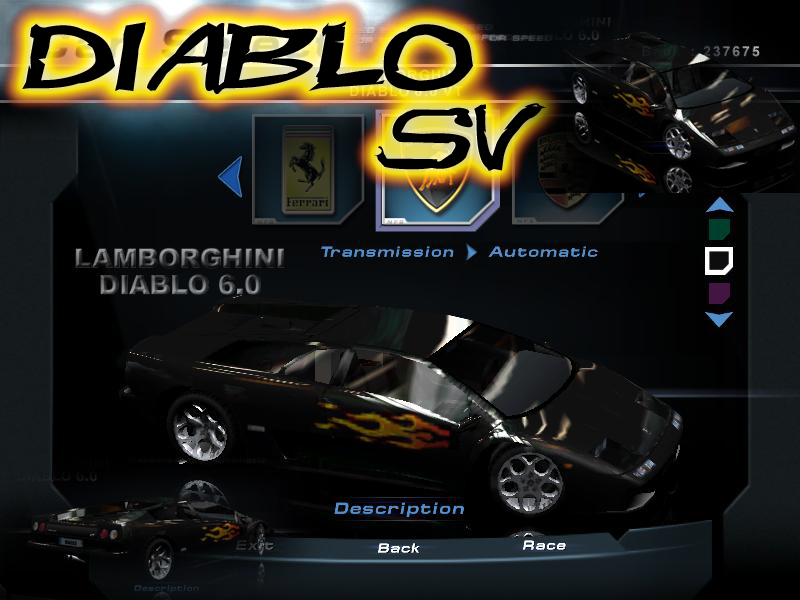 Need For Speed Hot Pursuit 2 Lamborghini diablo