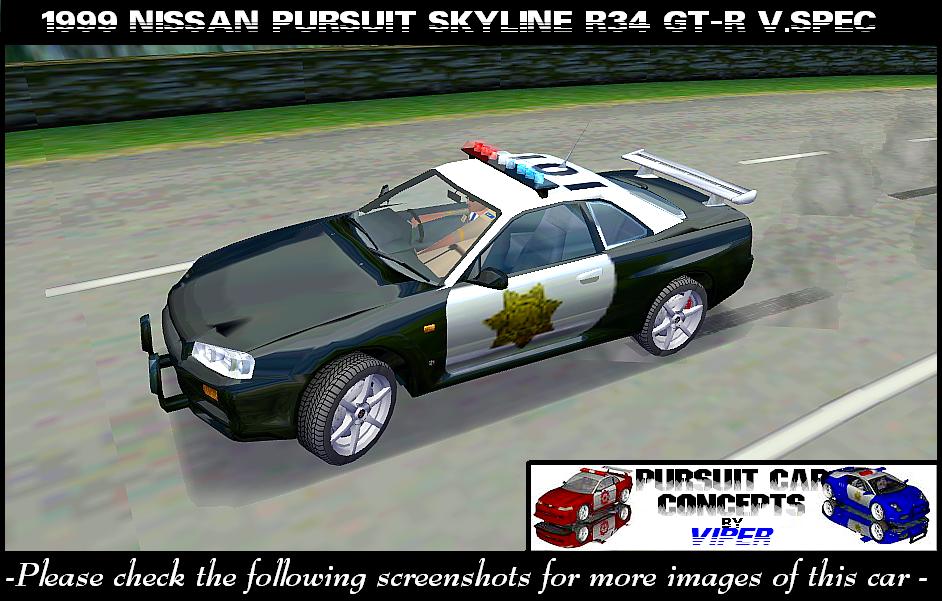 Need For Speed High Stakes Nissan Pursuit Skyline R34 GT-R V.spec (1999 - NFS 7)