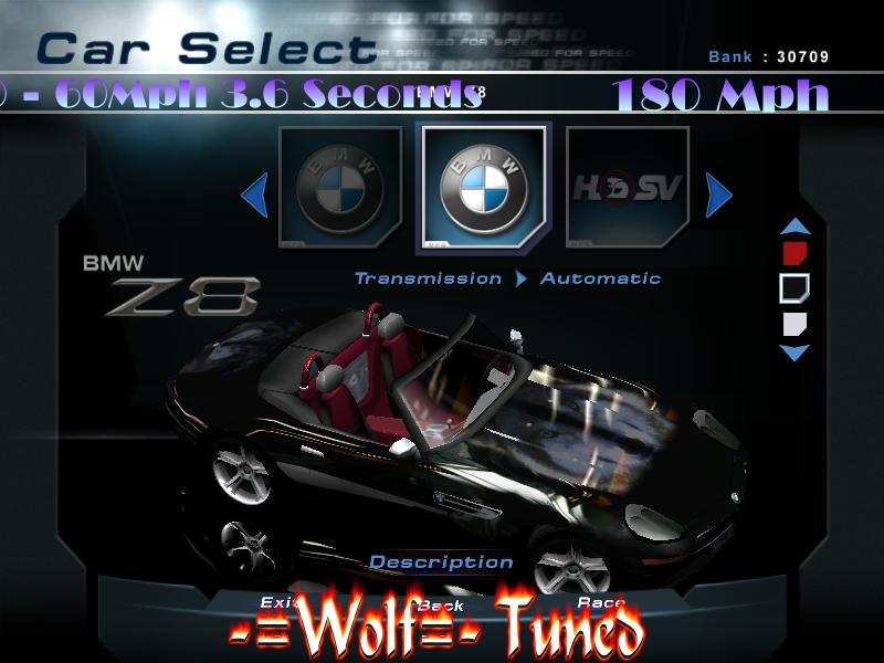 Need For Speed Hot Pursuit 2 BMW Z-8 Wolf Tuned