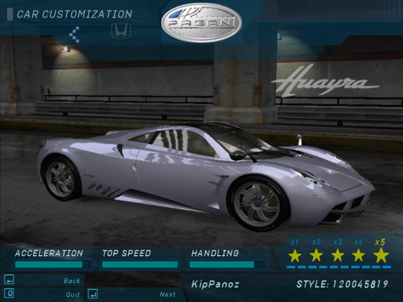 Need For Speed Underground Pagani Huayra