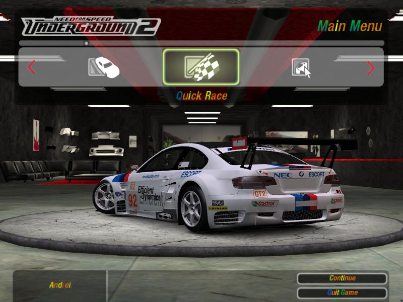 Need For Speed Underground 2 BMW M3 GT2 #92 Rahal Letterman Racing