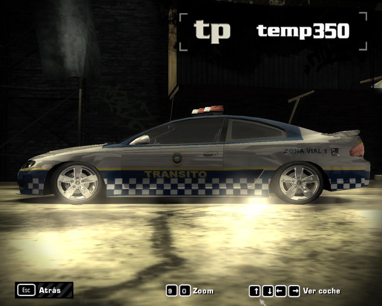 Need For Speed Most Wanted Pontiac GTO Pursuit: Mexico City Transito Police Car