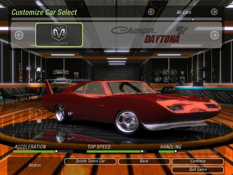 Need For Speed Underground 2 Dodge Charger Daytona FnF6