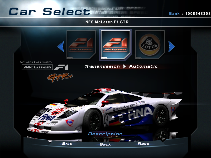 Need For Speed Hot Pursuit 2 McLaren F1 GTR