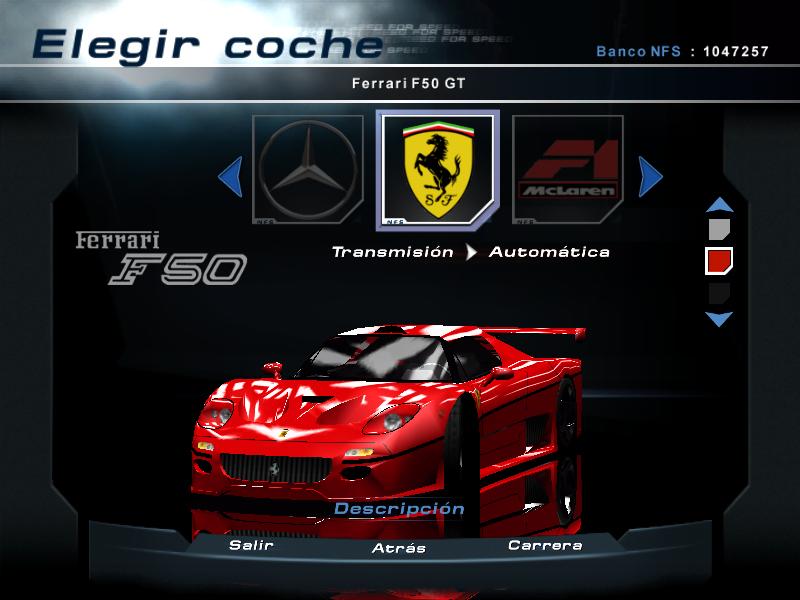 Need For Speed Hot Pursuit 2 Ferrari F50 GT