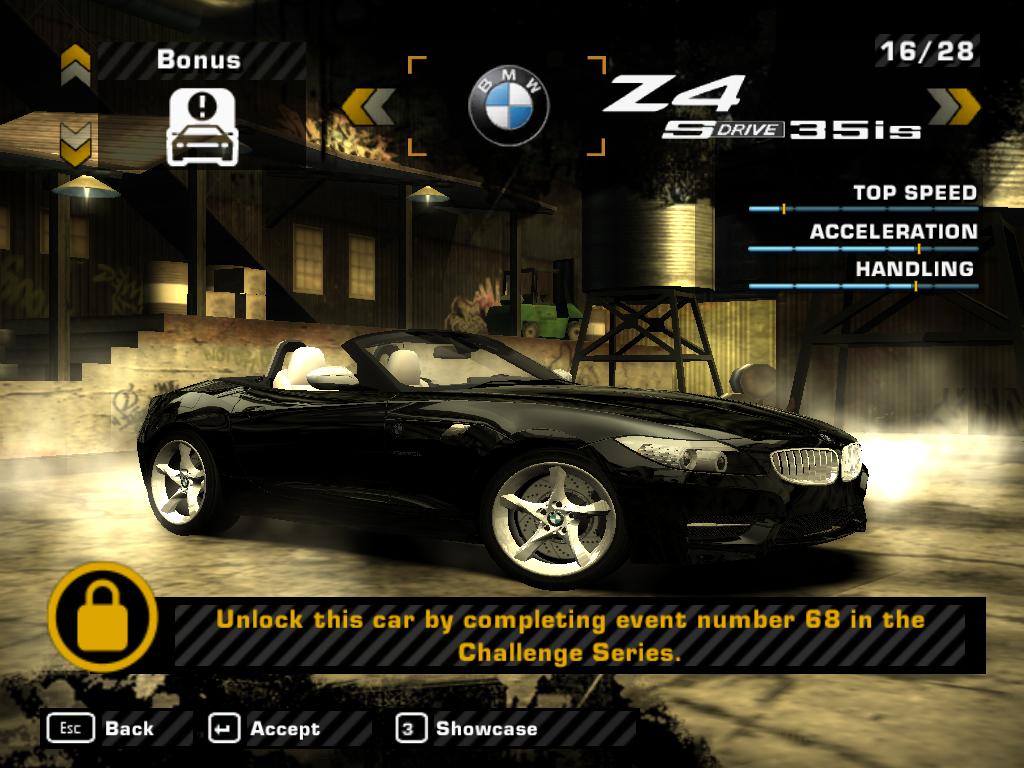 Need For Speed Most Wanted BMW Z4 sDrive35is