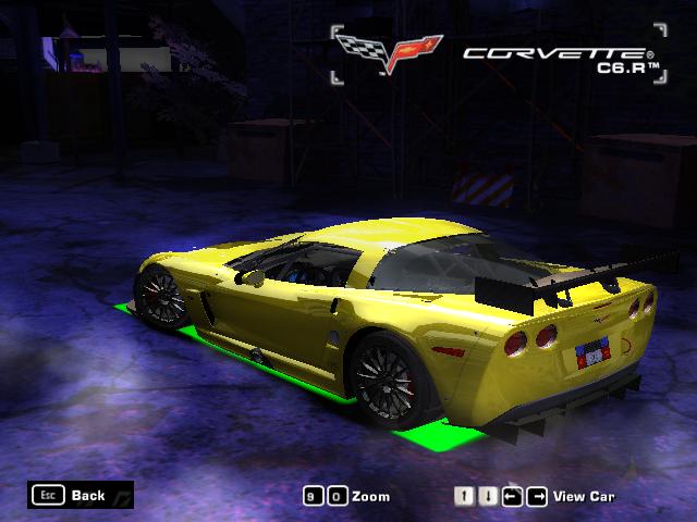 Need For Speed Most Wanted Chevrolet corvette c6r new interior