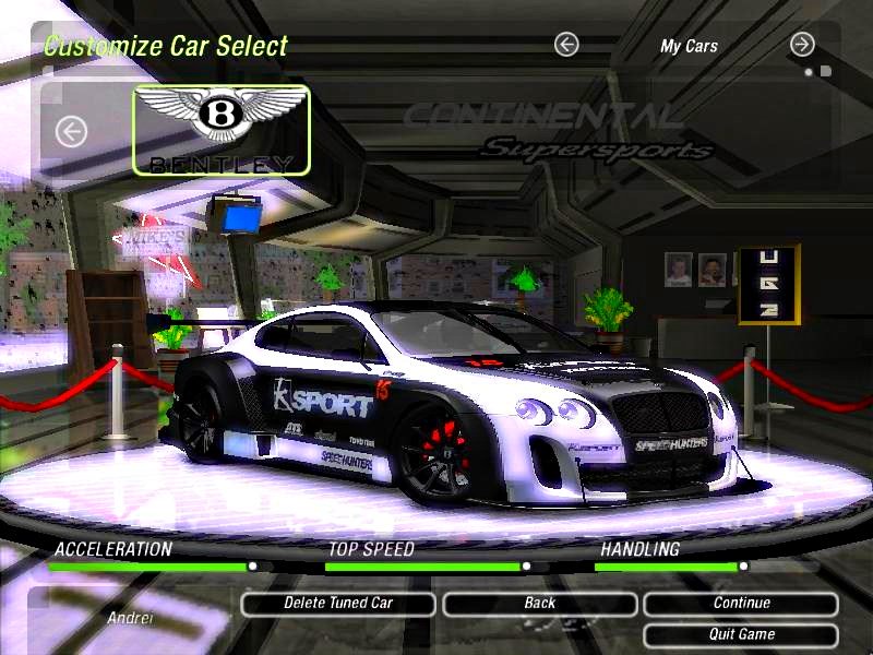 Need For Speed Underground 2 Bentley Continental Supersports